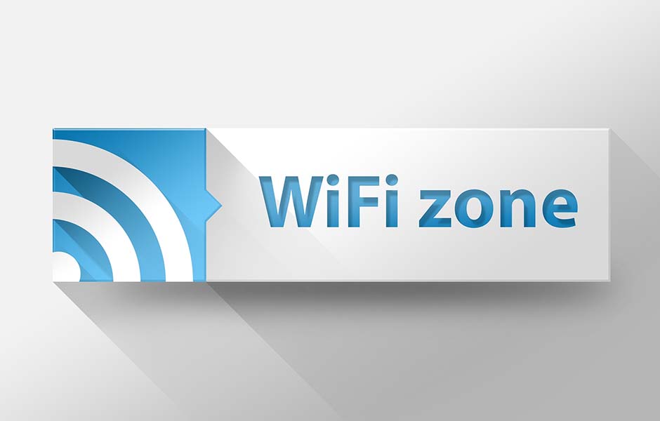 3d WIFI Internet zone flat design illustration